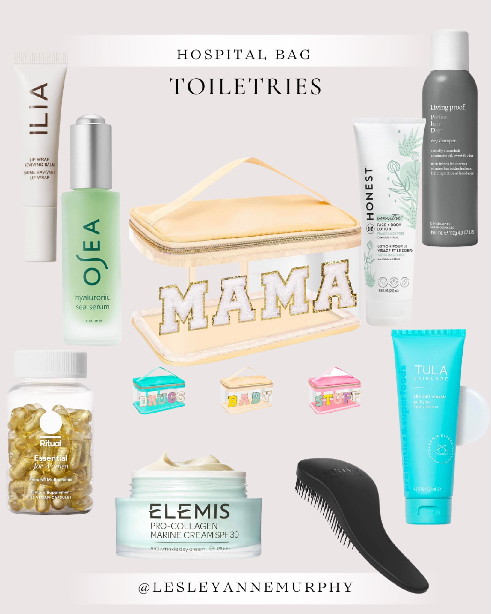 Hospital bag toiletries - bringing mom’s favorite toiletries is essential in my opinion. Clean skincare, vitamins and the matching mama/baby toiletries bags don’t hurt 😘 

#LTKbaby #LTKfamily #LTKbump