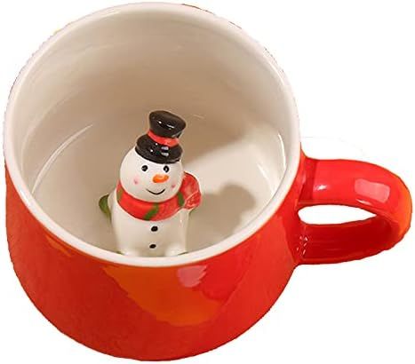 Christmas 3D Coffee Mug with Snowman Cute Animal Inside Cup Cartoon Ceramics Figurine Teacup Chri... | Amazon (US)