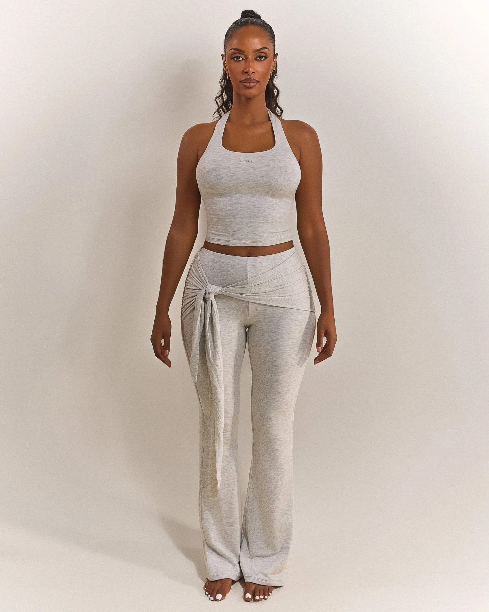 The Tie Trouser in Grey Marl | Mars The Label