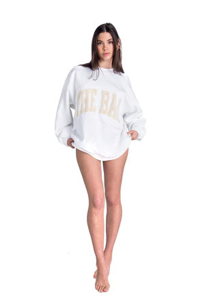 VARSITY SWEATSHIRT WHITE/TAN | The Bar