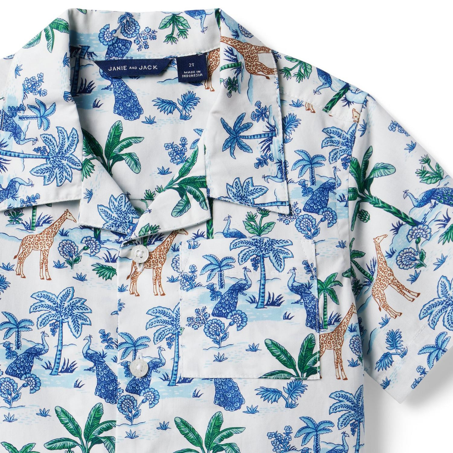 The Safari Toile Cabana Shirt | Janie and Jack