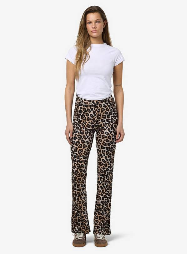 NOISY MAY High Waisted Stretch Flared Trousers M | Tu Clothing