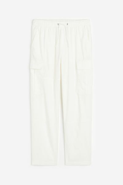 Regular Fit Linen-blend cargo trousers | H&M (UK, MY, IN, SG, PH, TW, HK)