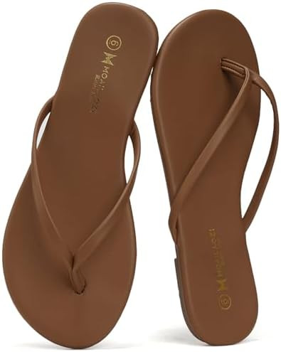 Flip Flops for Women With Memory Foam Insole Support,Soft Fabric Fits Comfortably Lightweight Sli... | Amazon (US)