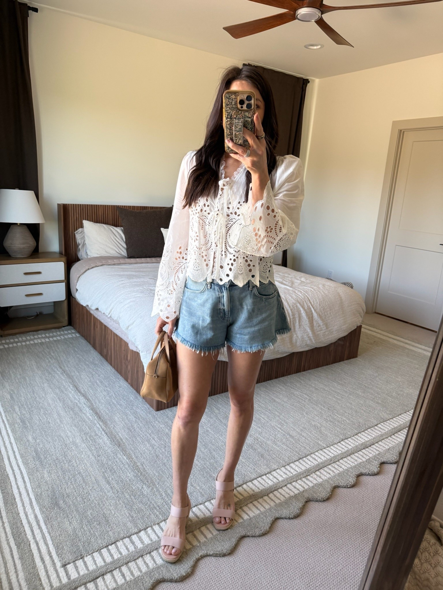 @Anthropologie top and shorts are from Free People! I love the fringe and flare on them. Everything is TTS.

#LTKSaleAlert