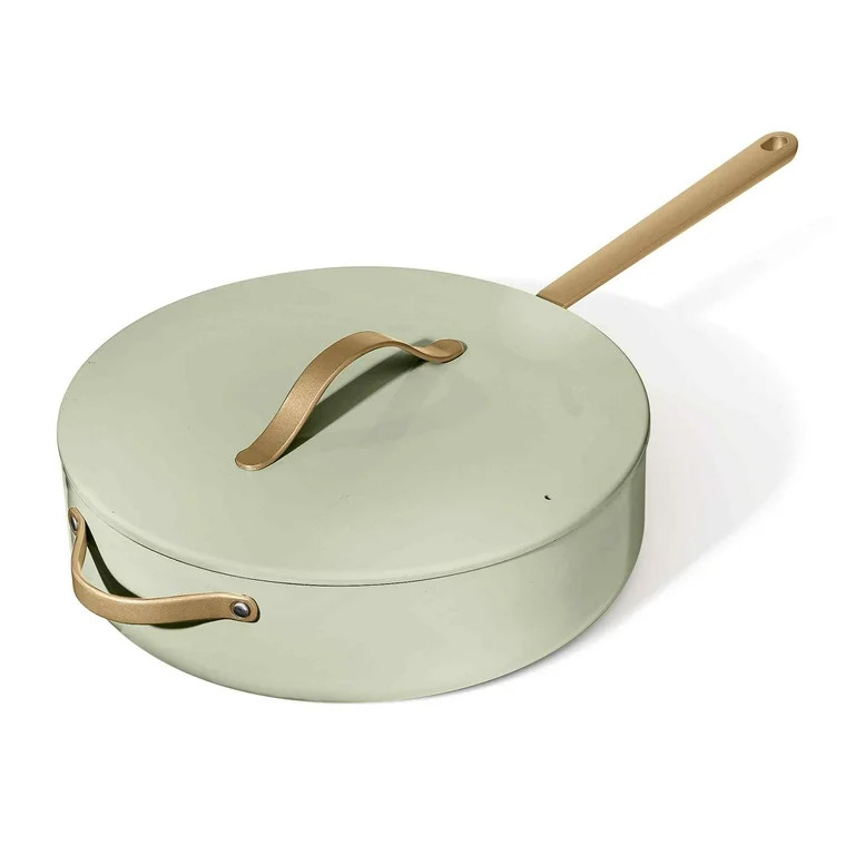 Beautiful 5.5 Quart Ceramic Non-Stick Saute Pan, Sage Green by Drew Barrymore | Walmart (US)
