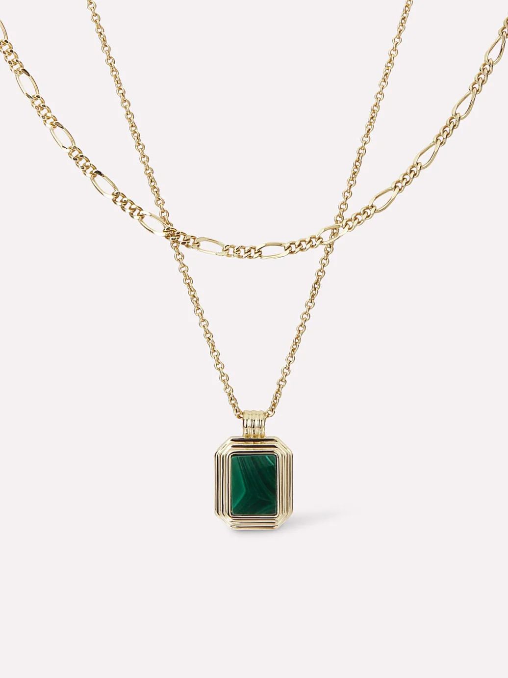Layered Necklace Set - Temple Green | Ana Luisa
