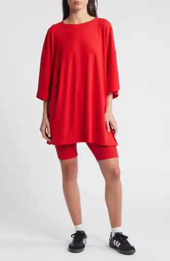 Dressed in Lala Malone Rib Oversize T-Shirt & Shorts Set | Nordstrom | Nordstrom