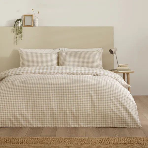 Catherine Lansfield Bamford Gingham Check Polycotton Duvet Cover & Pillowcase Set | Dunelm