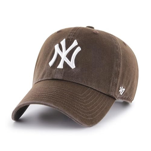 '47 New York Yankees Adjustable Cap Clean Up MLB, Brown, One Size | Amazon (US)