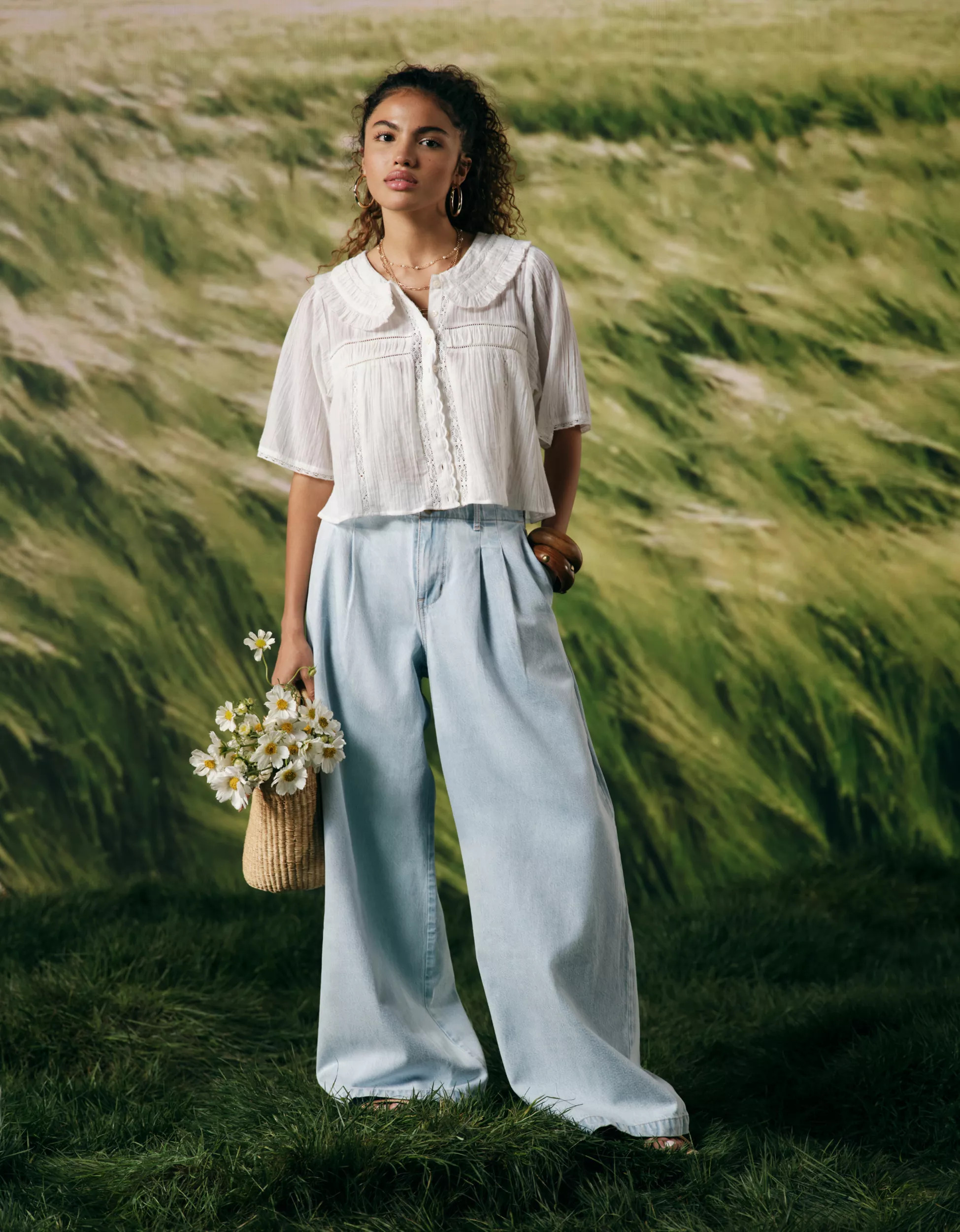 AE Strigid High-Waisted Wide-Leg Trouser Jean | American Eagle Outfitters (US & CA)