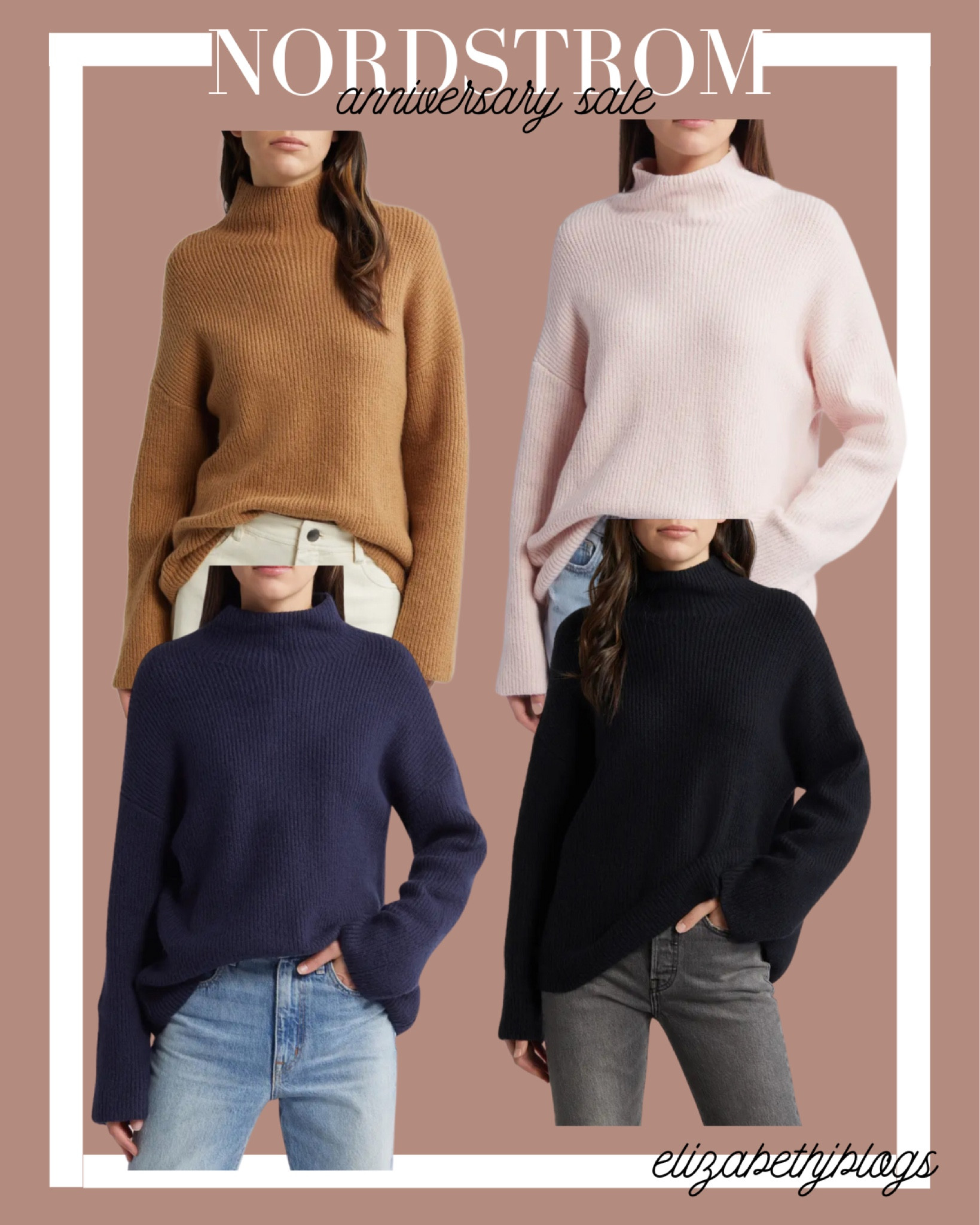 Mock neck sweater. Classic sweater. Fall outfit 