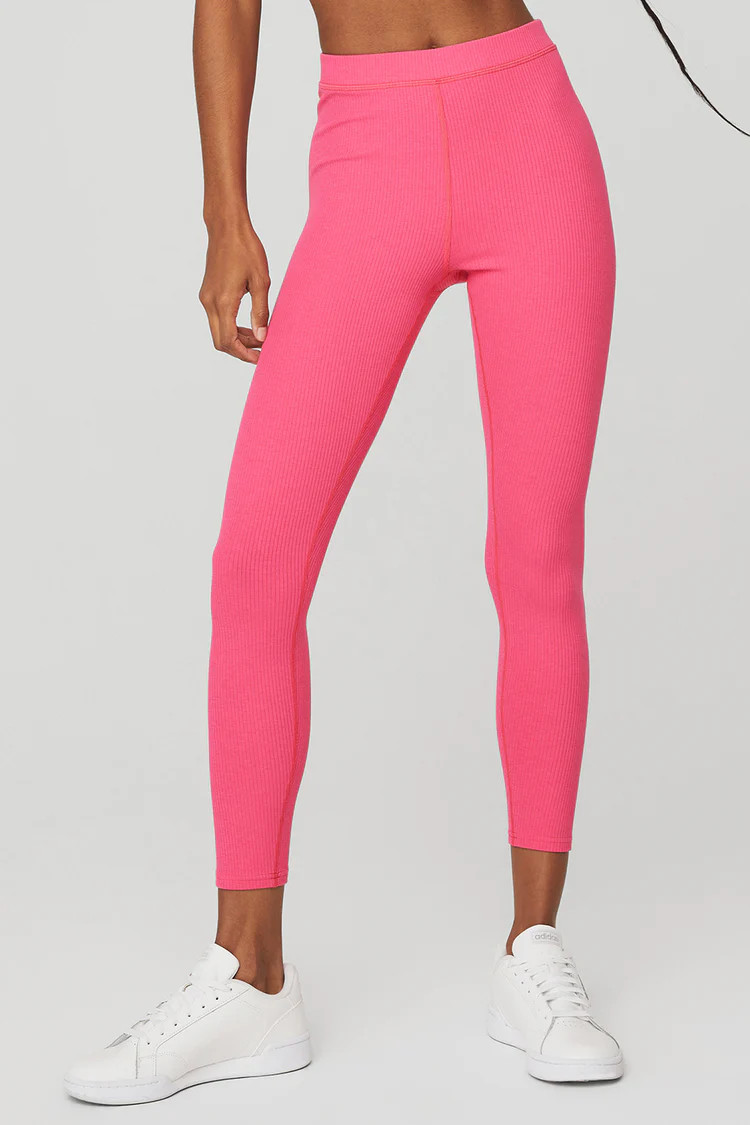 Ribbed High-Waist 7/8 Blissful Legging | Alo Yoga (US)