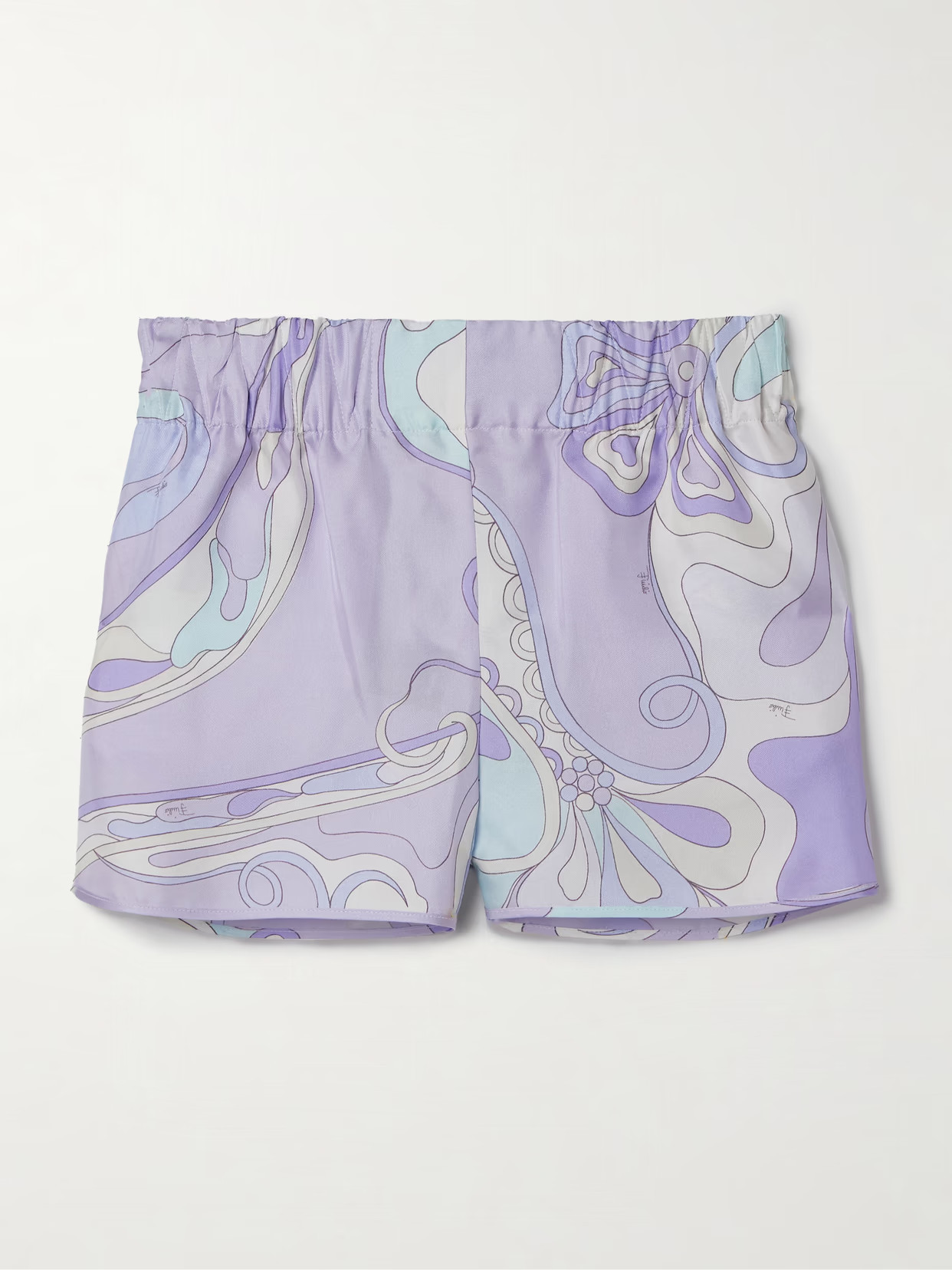 PUCCI - Printed Silk-twill Shorts - Purple | NET-A-PORTER (US)