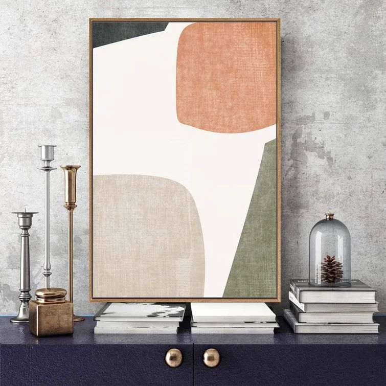 Abstract Color Block - Floater Frame Bold Art on Canvas | Wayfair North America