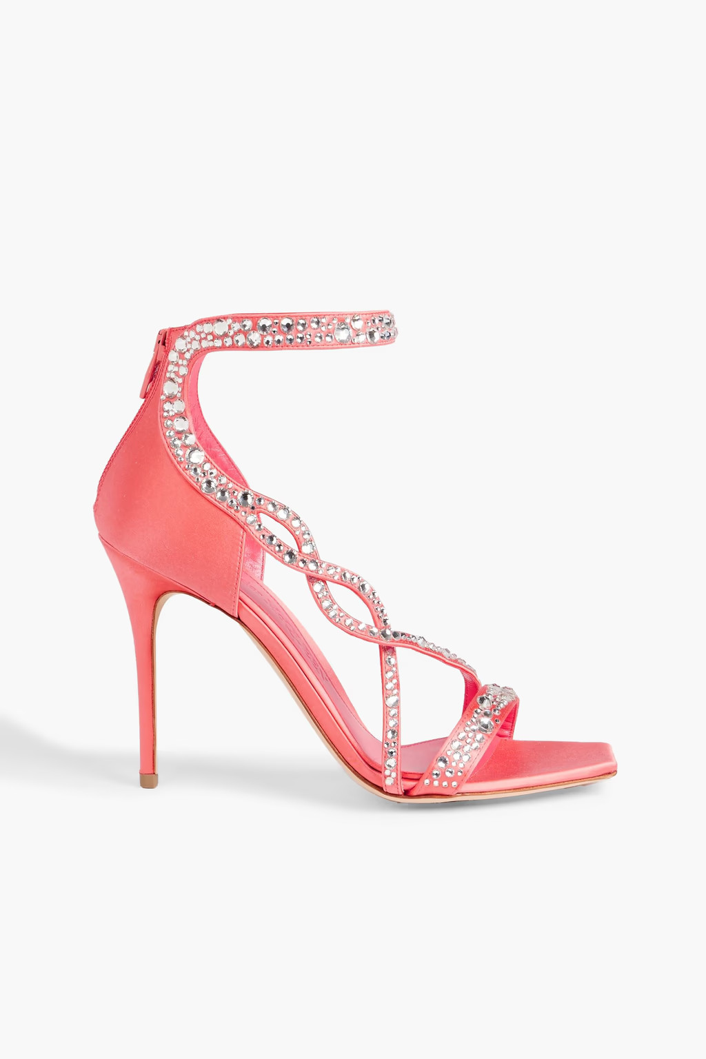 Crystal-embellished satin sandals | The Outnet (US and CA)