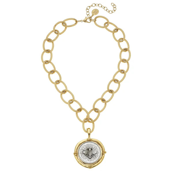 French Bee Coin Necklace | Susan Shaw