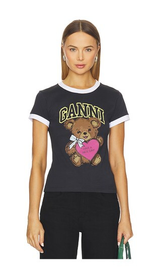 Basic Cotton Jersey Bear Fitted T-shirt | Revolve Clothing (Global)