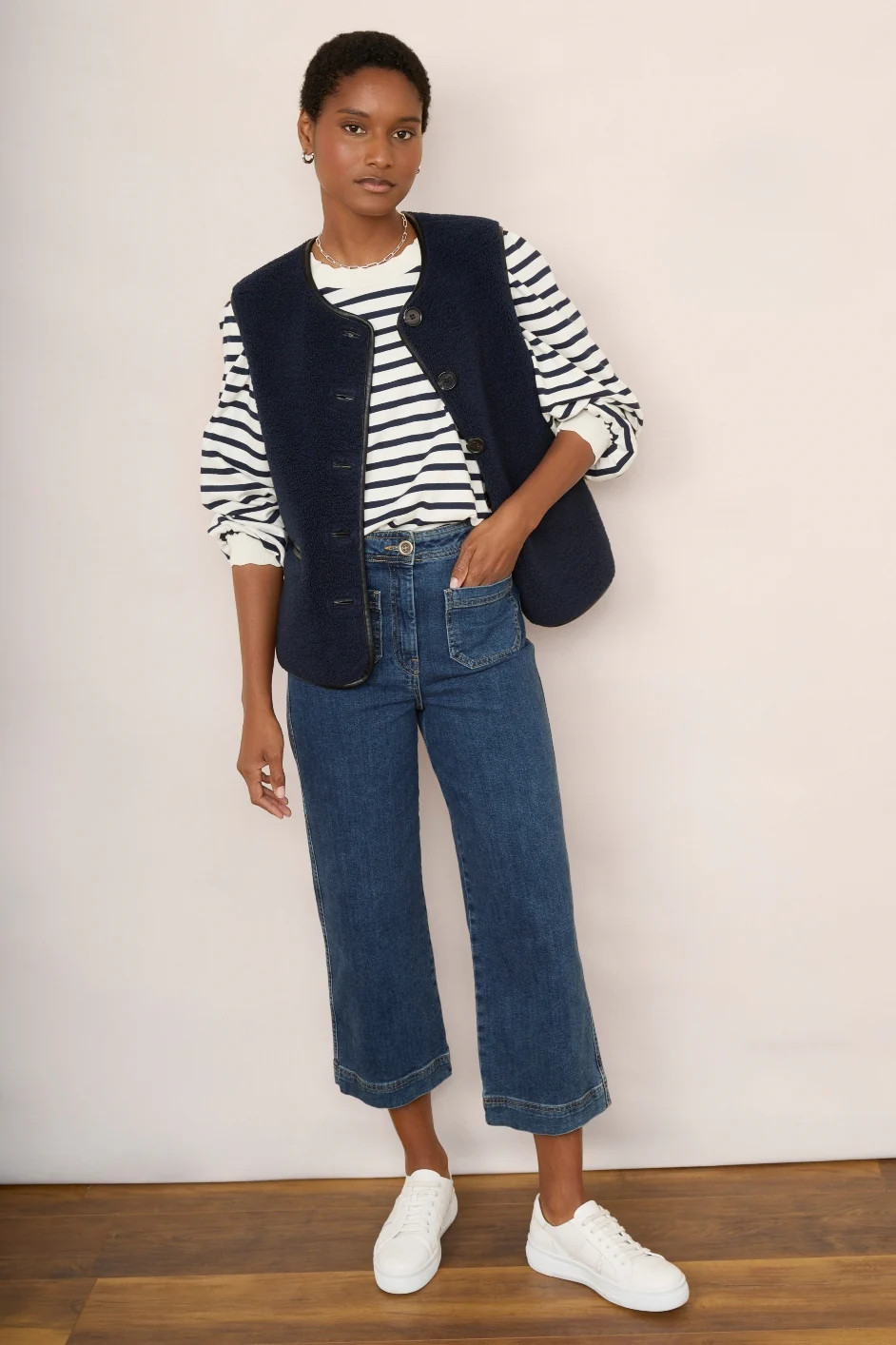 Ginny Borg Gilet - Midnight | WYSE London