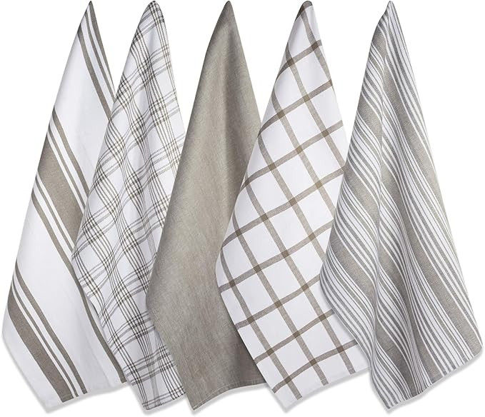 DII Kitchen Dish Towels (Brown, 18x28"), Ultra Absorbent & Fast Drying, Professional Grade Cotton... | Amazon (US)