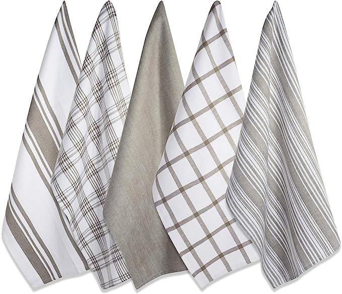 DII Kitchen Dish Towels (Brown, 18x28"), Ultra Absorbent & Fast Drying, Professional Grade Cotton... | Amazon (US)