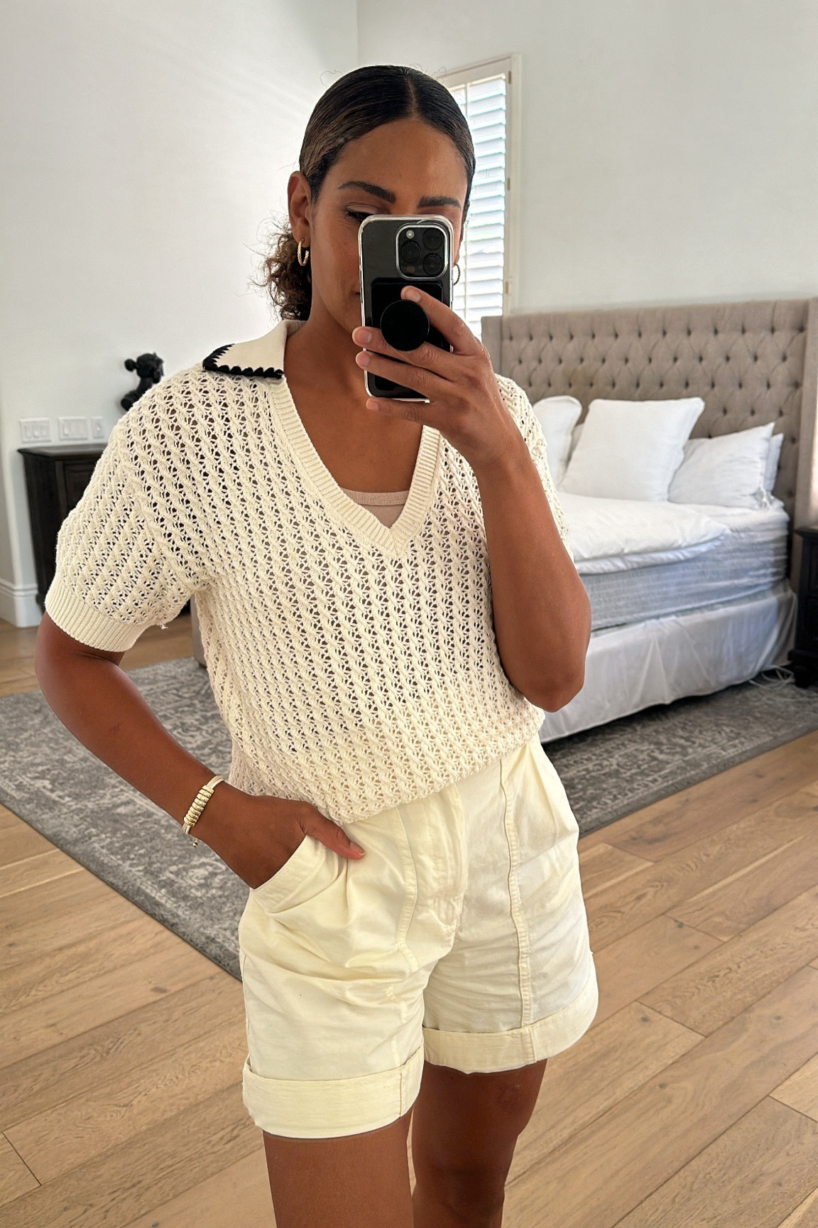 LIGHTWEIGHT SUMMER KNIT POLO//pair this chic polo with shorts, linen, skirts, or denim. Fits true to size.

#outfitinspo #summer #knits #elevated #style #easy #outfits 

#LTKStyleTip #LTKOver40