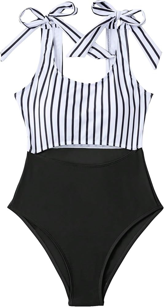 Floerns Women's Bathing Suit High Waisted Cut Out Monokini One Piece Swimsuit | Amazon (US)