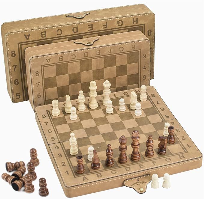 15" Chess Set, Magnetic Chess Game Set with Storage for Family Game Night | Amazon (US)