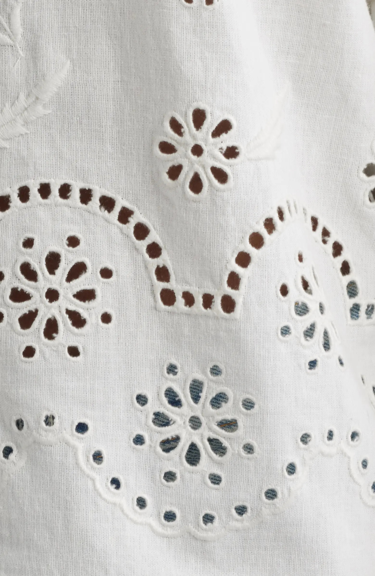 Treasure & Bond Eyelet Cotton & Linen Button-Up Shirt | Nordstrom | Nordstrom