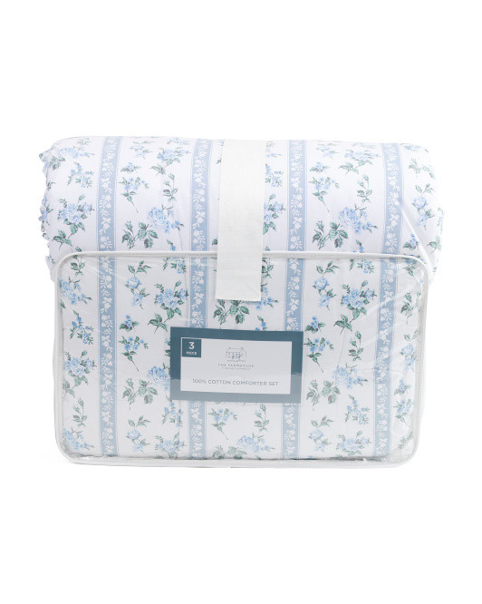 Cotton Botanical Ribbon Comforter Set | TJ Maxx