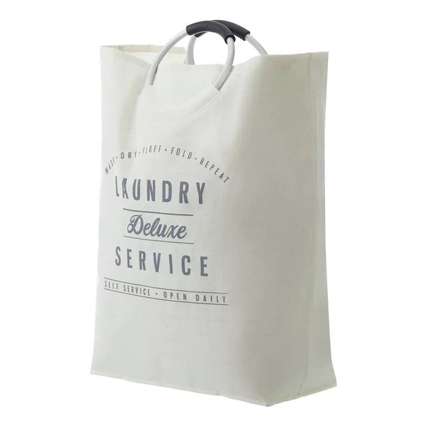 Better Homes & Gardens Laundry Deluxe Service Canvas Tote, 17 in W x 8.5 in D x 25.25 in H - Walm... | Walmart (US)