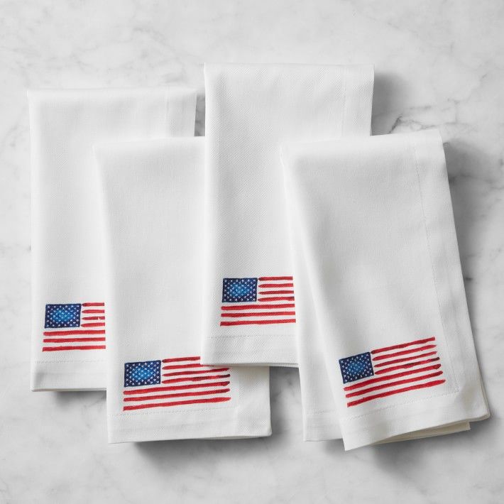 American Flag Napkins, Set of 4 | Williams-Sonoma