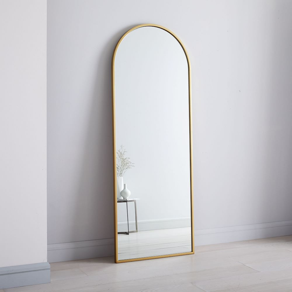 Metal Frame Arched Floor Mirror - 28"W x 74"H | West Elm (US)