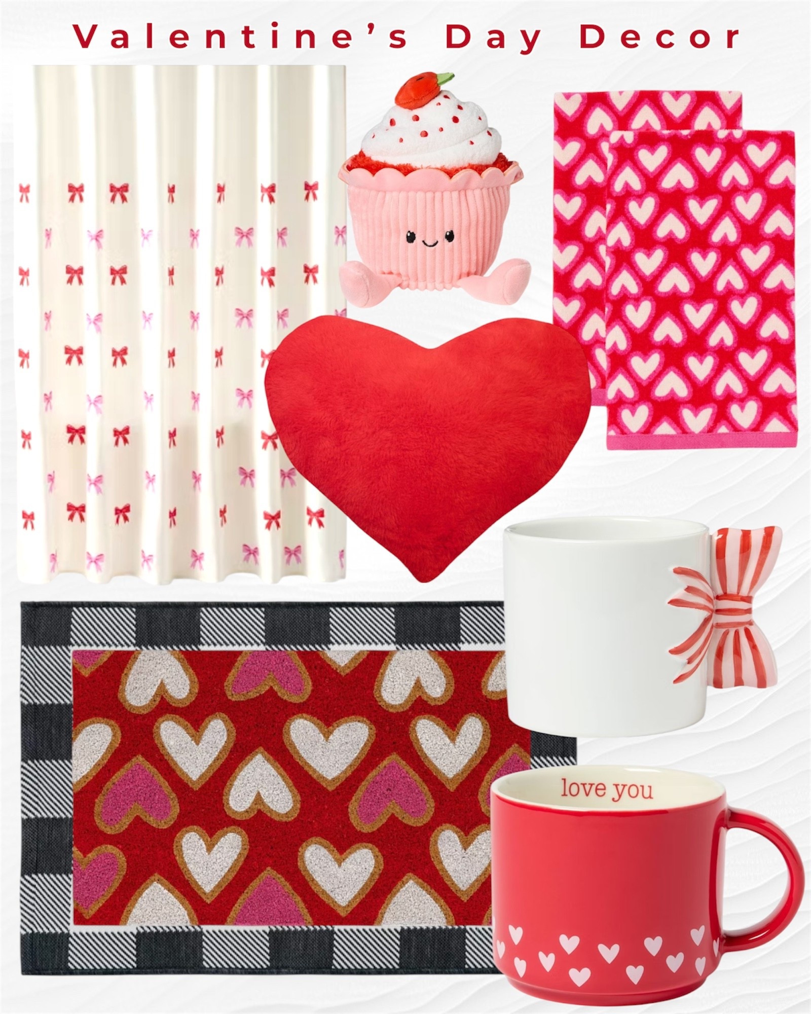 Valentine’s Day finds from Target. 


Vday decor, Valentine’s Day decor, new target decor, trending Valentine’s Day decor, vday towels, valentines door mat, vday mugs, Valentine’s Day mugs 

#LTKFindsUnder50 #LTKSeasonal #LTKHome