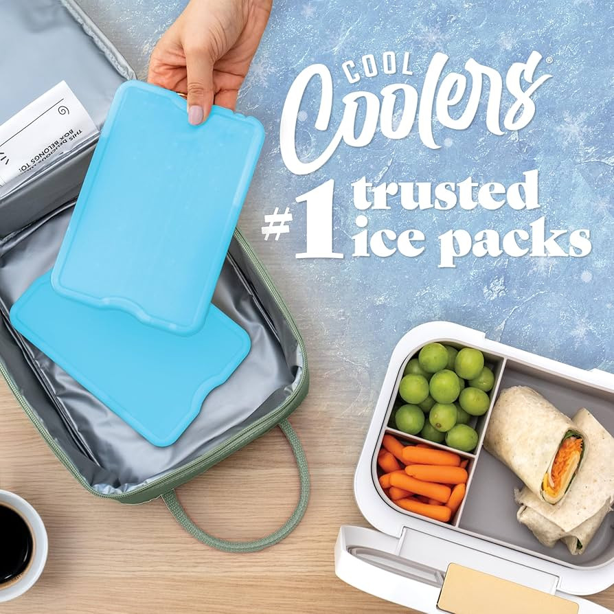 Amazon.com: Cool Coolers by Fit & Fresh 4 Pack XL Slim Ice Packs, Quick Freeze Space Saving Reusa... | Amazon (US)