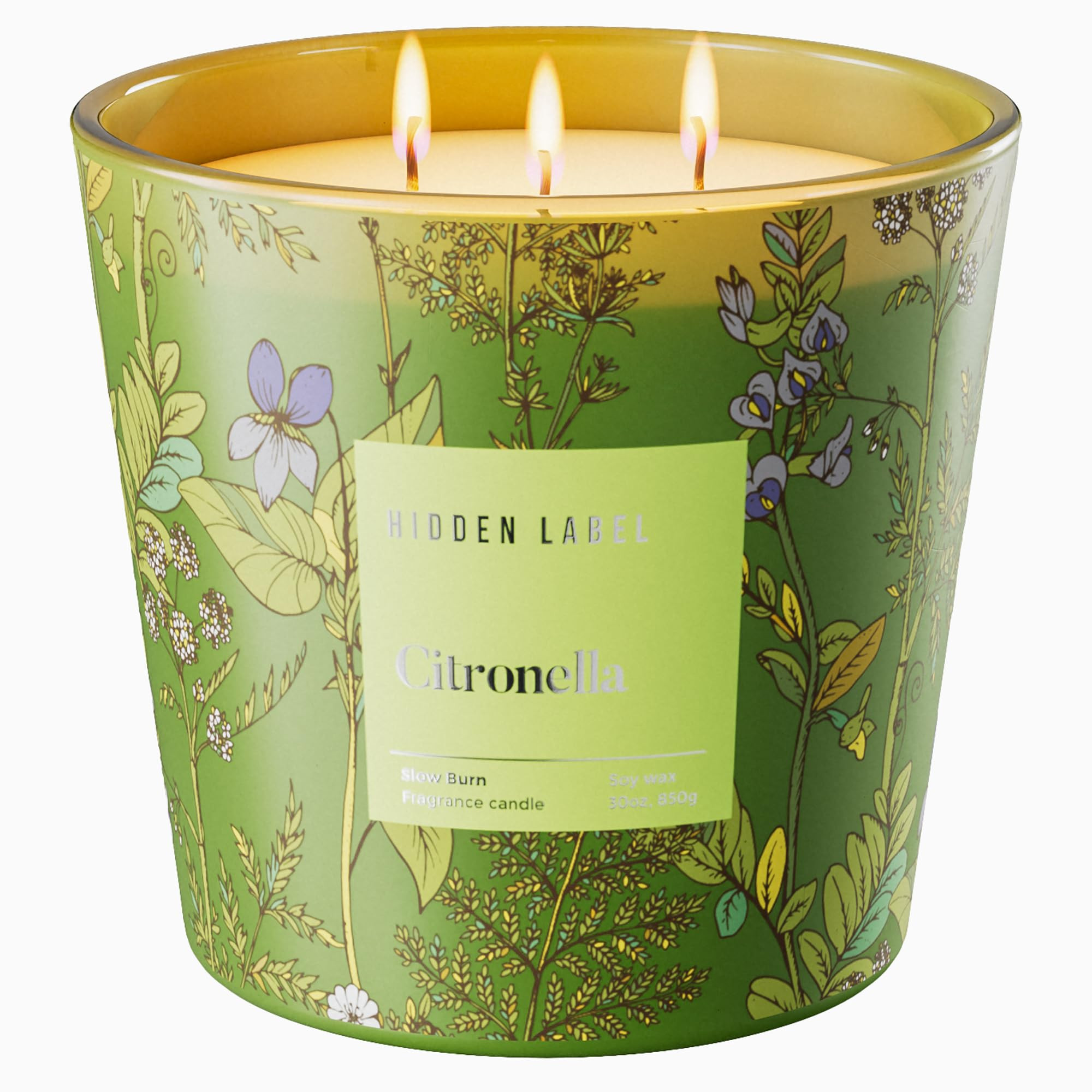 Citronella Candles Outdoor Large, 3-Wick / 30oz Large Soy Candle, Long Lasting Highly Scented,Can... | Amazon (US)