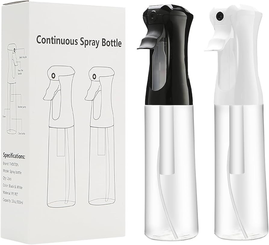 THINTON Mist Spray Bottle for Hair (10oz/300ml) - 2 Pcs Continuous Spray Bottle for Salons Cleani... | Amazon (US)