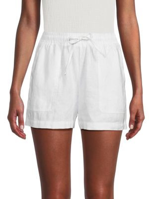 Drawstring 100% Linen Shorts | Saks Fifth Avenue OFF 5TH