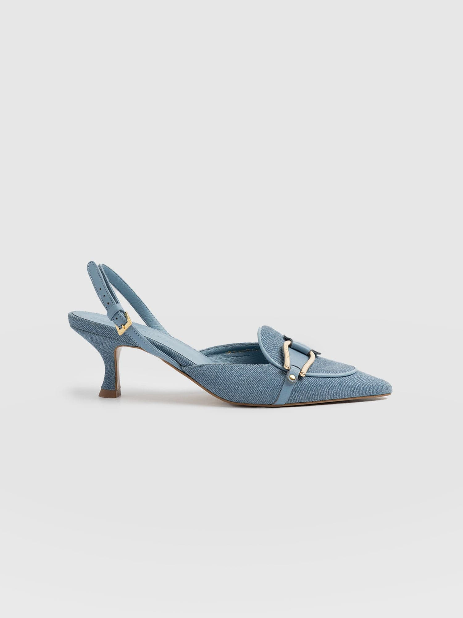 Bridget Sling Back Heels - Blue | Saint + Sofia
