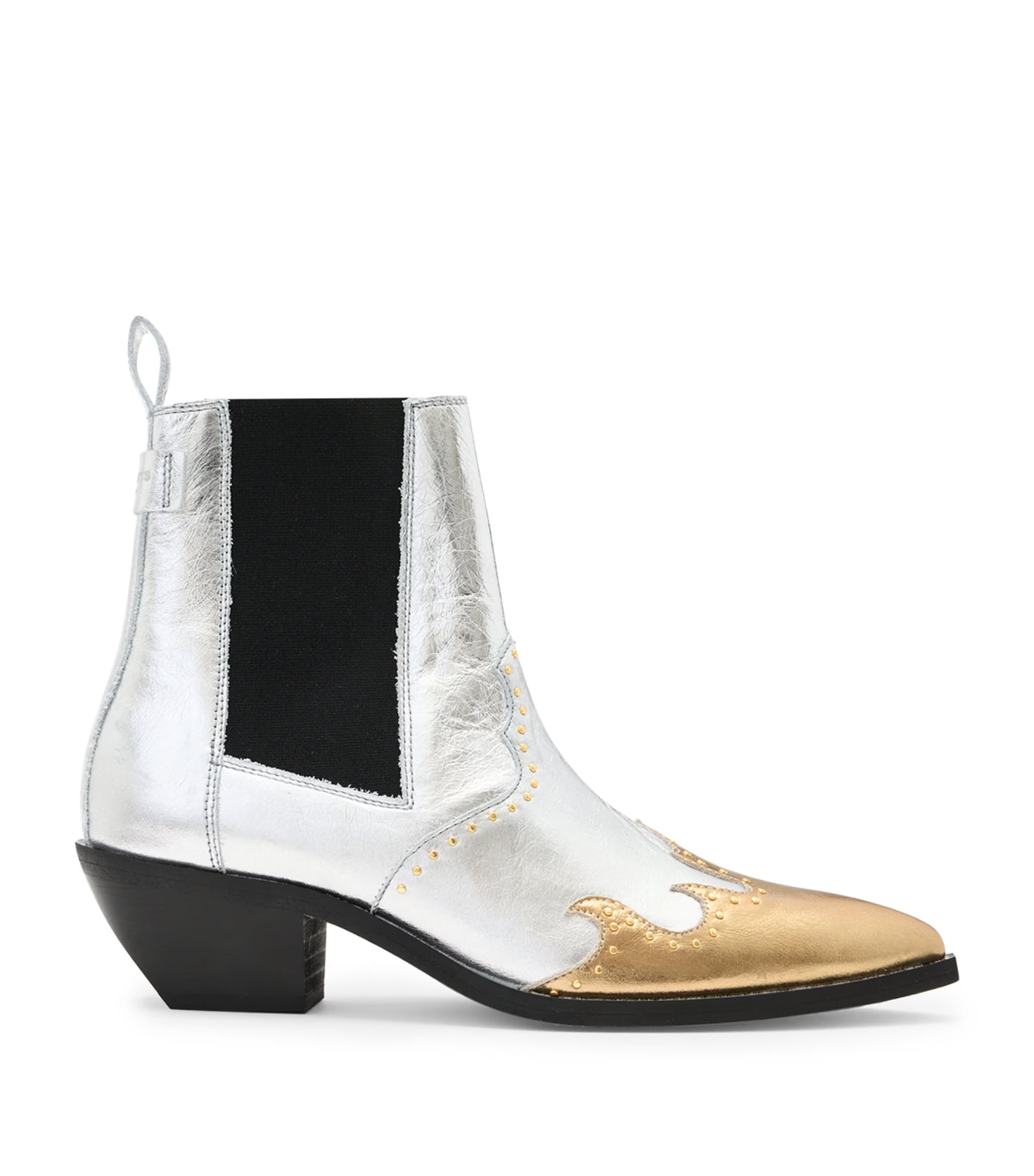 AllSaints Leather Denver Stud Ankle Boots 43 | Harrods