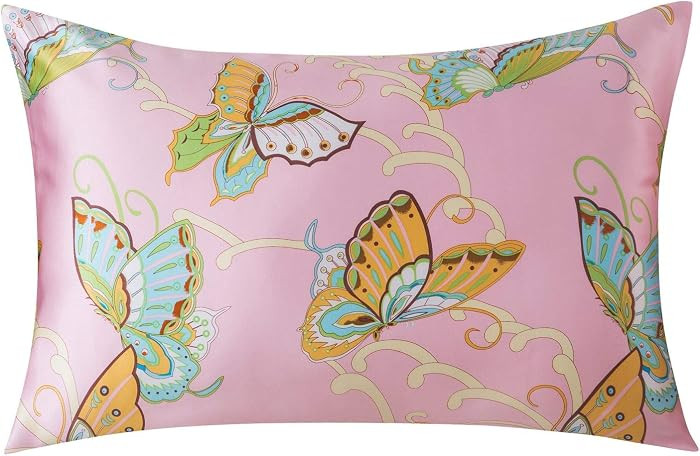 Slpbaby Silk Pillowcase for Hair and Skin with Hidden Zipper Print (Standard(20''x26''), Pattern3... | Amazon (US)