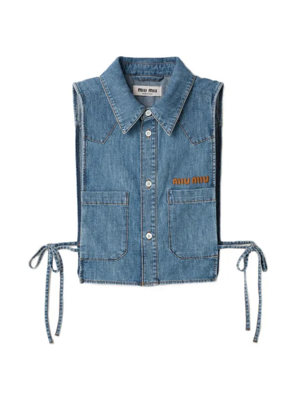 logo-embroidered side-tie shirt | Farfetch Global
