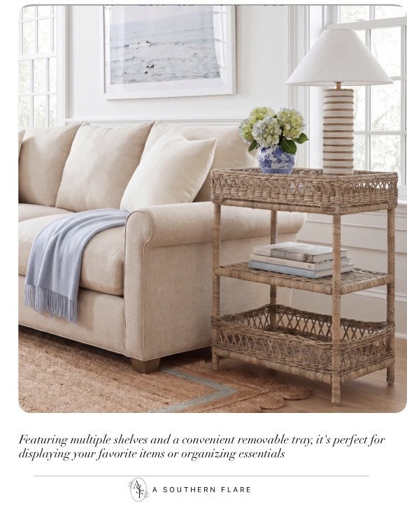 Woven/ side table: Home interiors