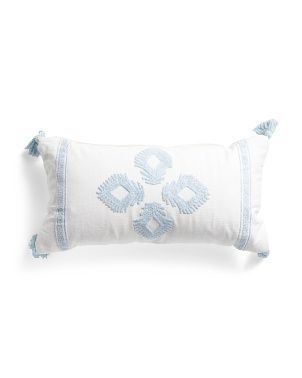 14x26 Embroidered Pillow With Tassels | Home | Marshalls | Marshalls