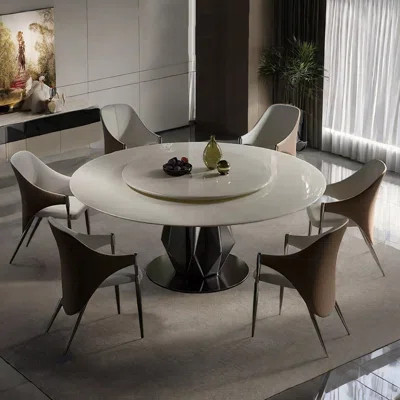 Luxury Simple Marble Round Dining Table Sets | Wayfair North America