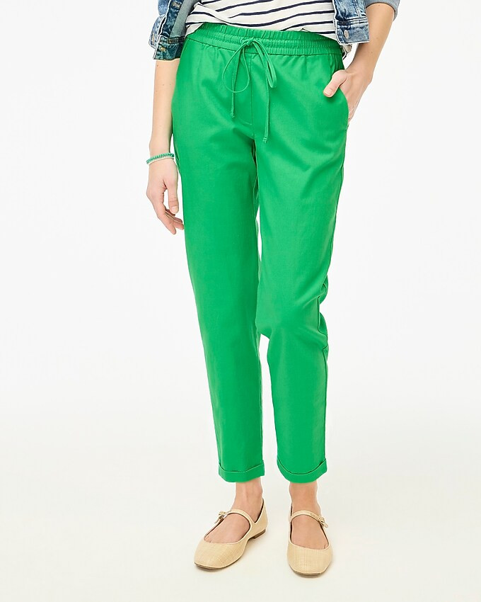 Linen-cotton blend drawstring pant | J.Crew Factory