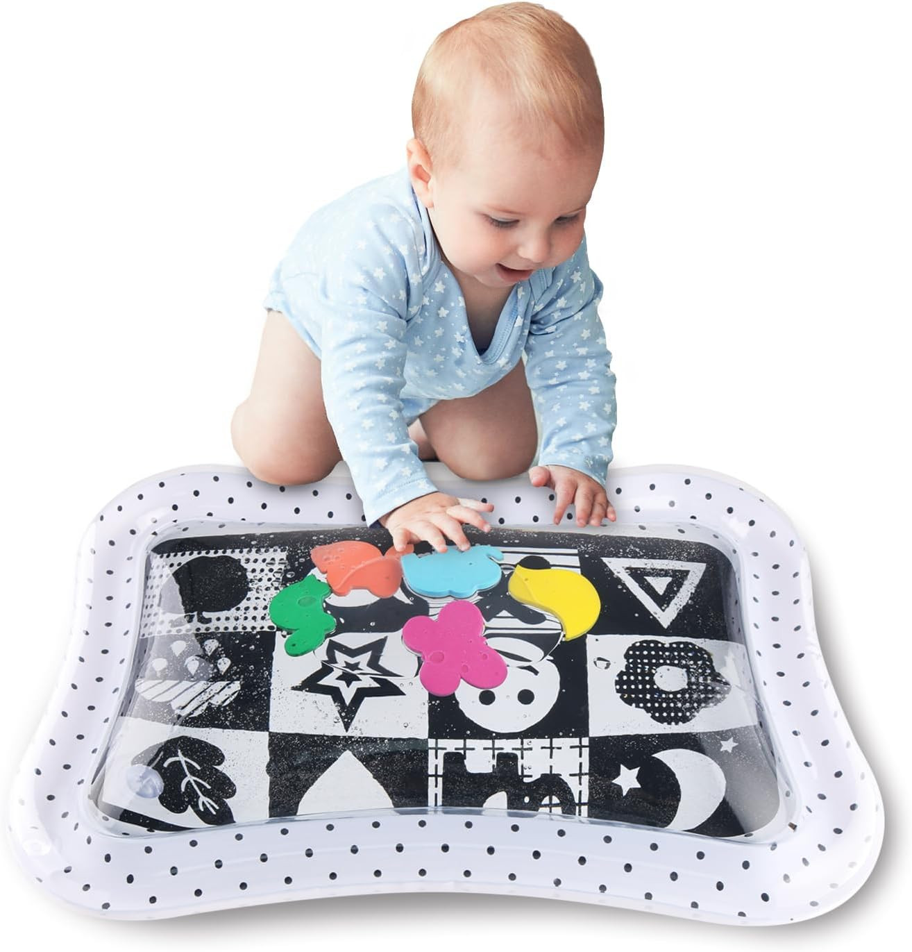The Peanutshell Water Play Mat, Tummy Time Toys for Babies 0-6 Months, High Contrast Baby Toy, Bl... | Amazon (US)