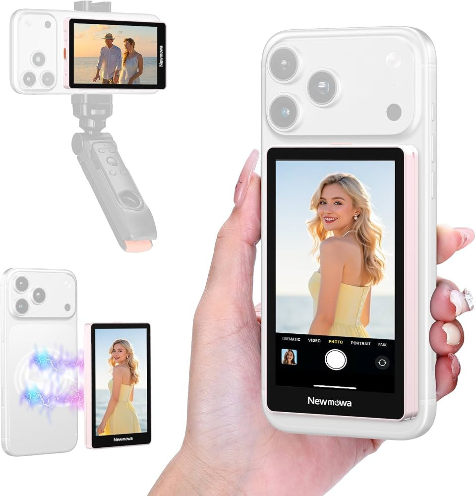 Newmowa Handy Selfie Monitor Bildschirm, 4K 30fps kabelgebunden f\u00fcr iPhone | Amazon (DE)