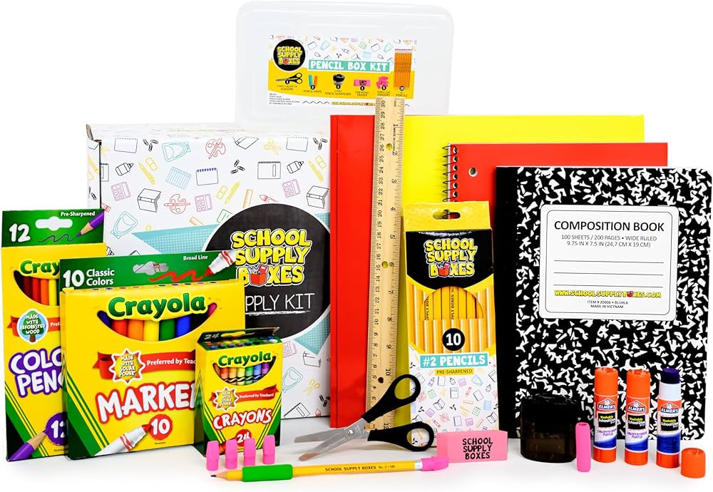 Back to School Supply Box Grades K-5 - School Supply Kit Back to School Essentials - 32 Pieces | Amazon (US)