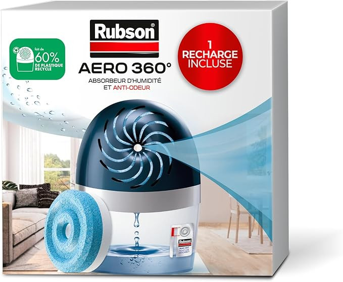 Rubson - Absorbeur d'Humidité Aero 360 pour pièces de 20 m² – Déshumidificateur d'air anti-... | Amazon (FR)